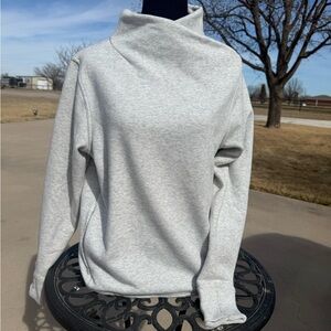 Athleta Light Gray Cowl Neck Sweater